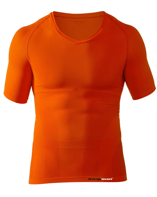 Knap'man UltraThin compression shirt  v-neck orange