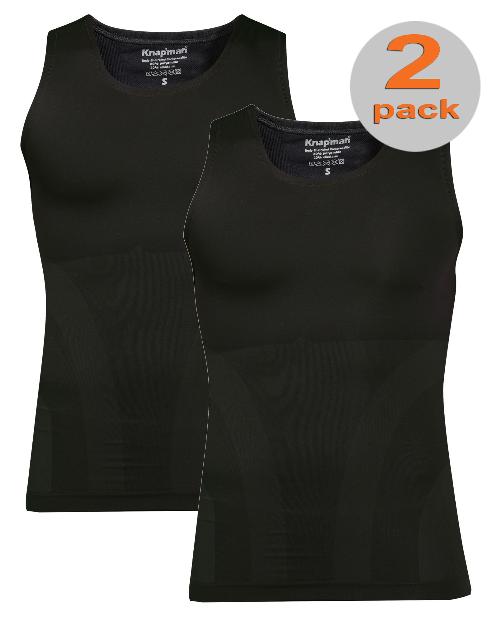 TWOPACK | Knap'man Compression Tanktop 2.0 Black