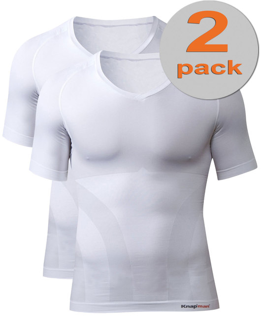 TWOPACK | Knapman Zoned Cotton Comfort shirt white