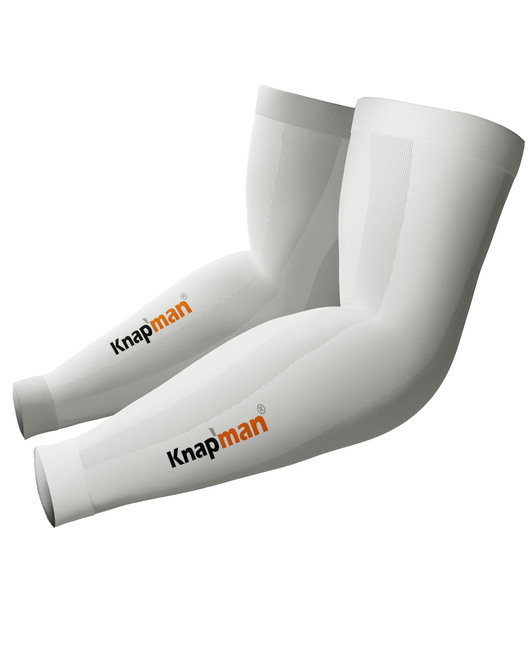 Knap'man Zoned Compression Arm Sleeves 45% white