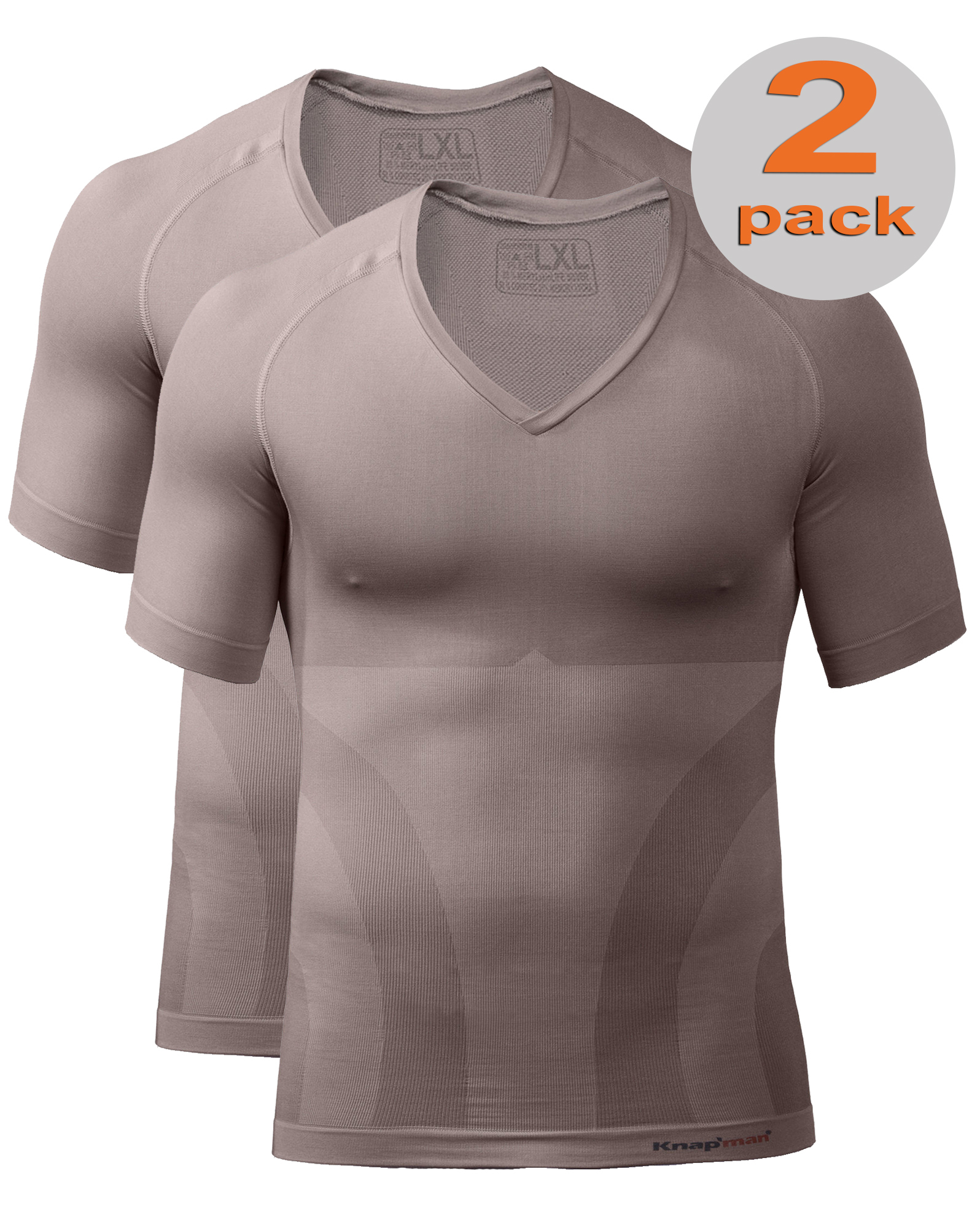 TWOPACK | Knap'man Invisible Shirt - Deep V-neck